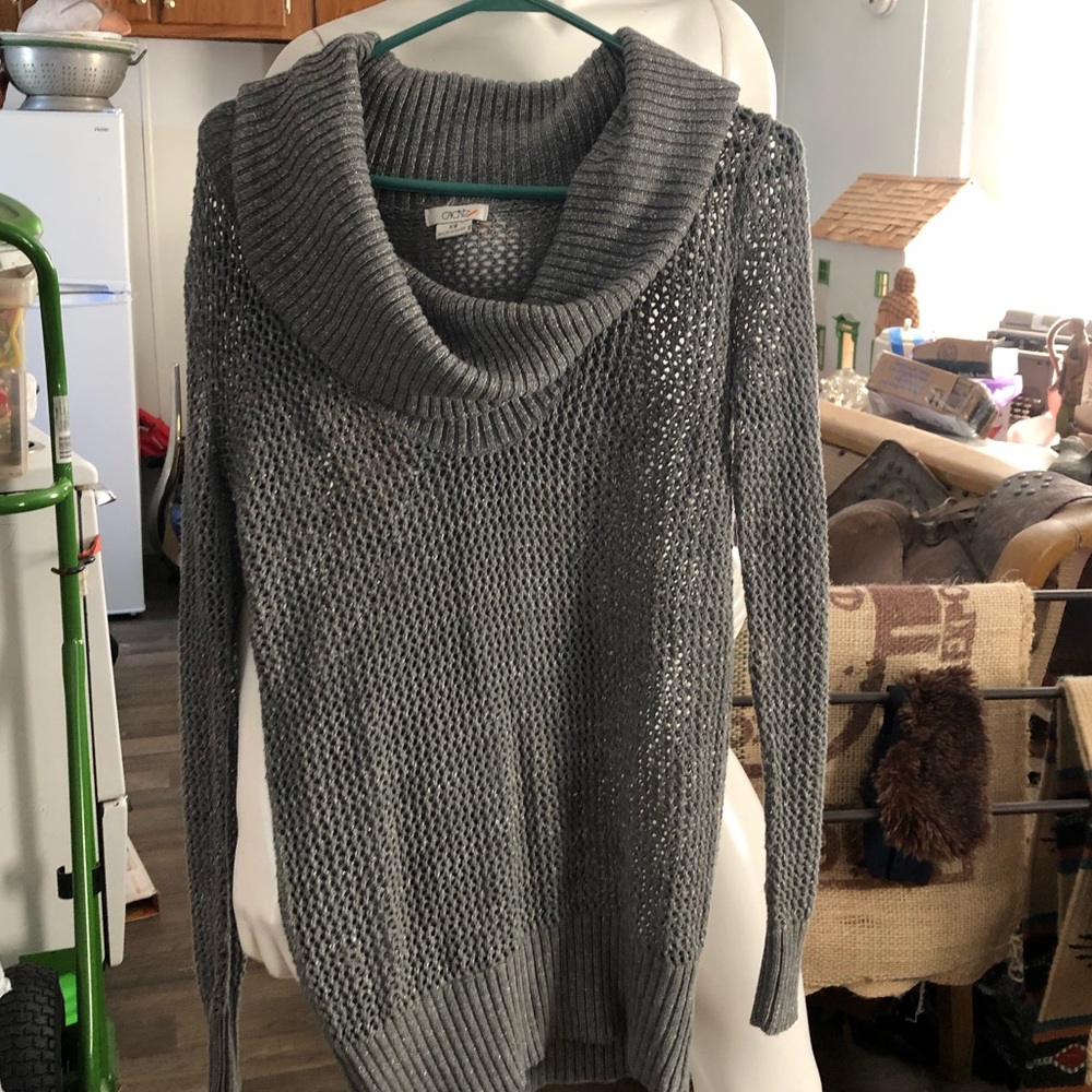 Sweater With Silver Thread Throughout - image 1